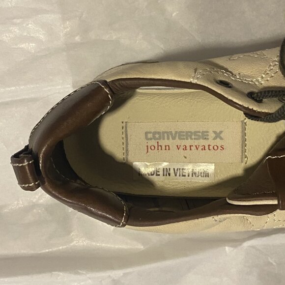 Converse by John Varvatos Mens Racer OX OFF WHITE Sneakers Size 7.5 us 142961C - Picture 5 of 5